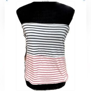 Isabel Lu striped sleeveless crop top. (JJ98)